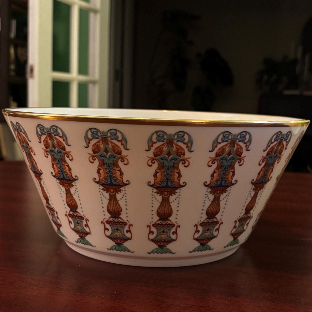 Vintage Lenox Lido Bowl: Fine China Centerpiece with 24K Gold Trim